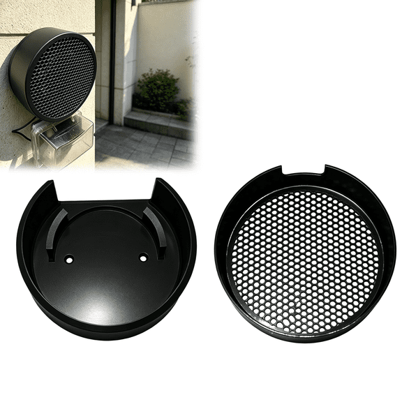 Outdoor Protective Cover for Echo Dot 3rd Gen Smart Speaker, Weather Resistant Sleeve with Wall Mount Base, Secure Device Holder