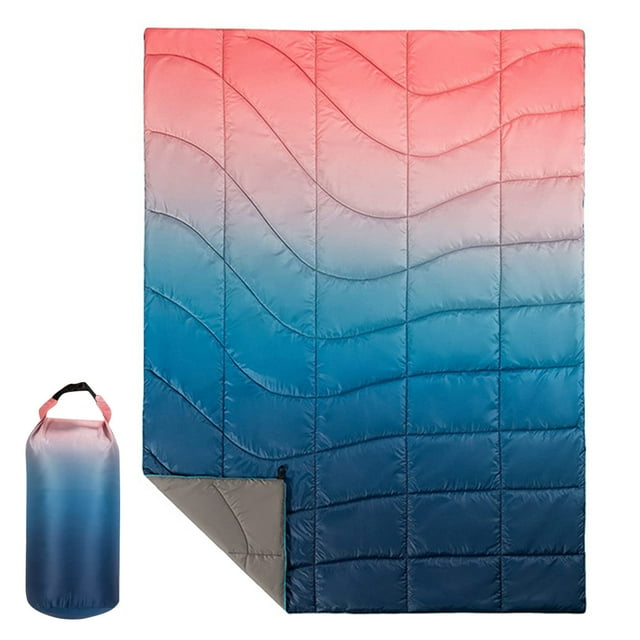 Outdoor Puffy Camping Blanket Waterproof Quilt For Traveling Picnic Beach PartyPrinted Puffy Camping Blanket for Outdoor Use