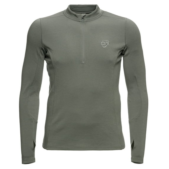 Outdoor Pursuit Merino Wool Base Layer 1/4 Zip Thermal Shirt for Men (Magnet, Large)