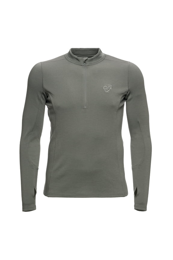 Outdoor Pursuit Merino Wool Base Layer 1/4 Zip Thermal Shirt for Men (Magnet, X-Large)