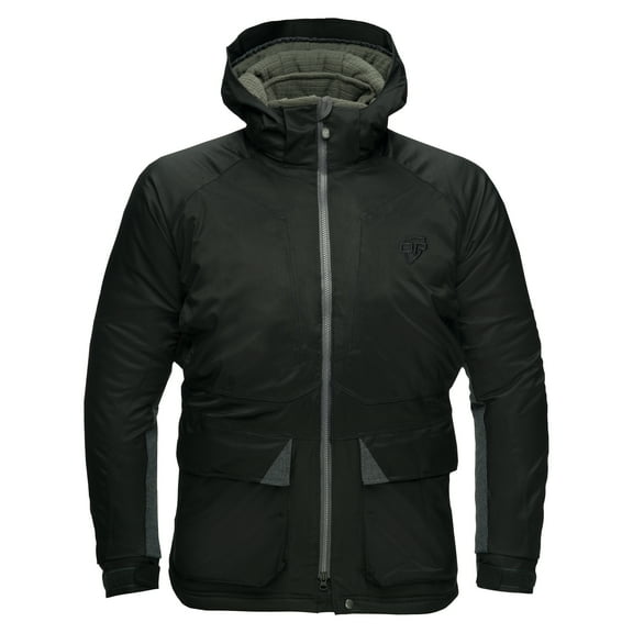 Outdoor Pursuit Reliant Waterproof Primaloft Insulated Hooded Winter Parka (Caviar, Small)