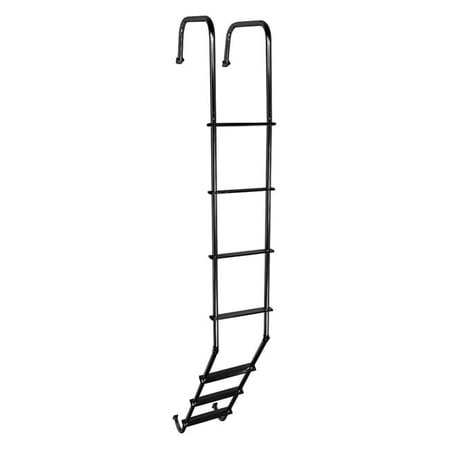 Outdoor RV Ladder Universal Ladder - Powder Coat Over Anodized Aluminum, Black