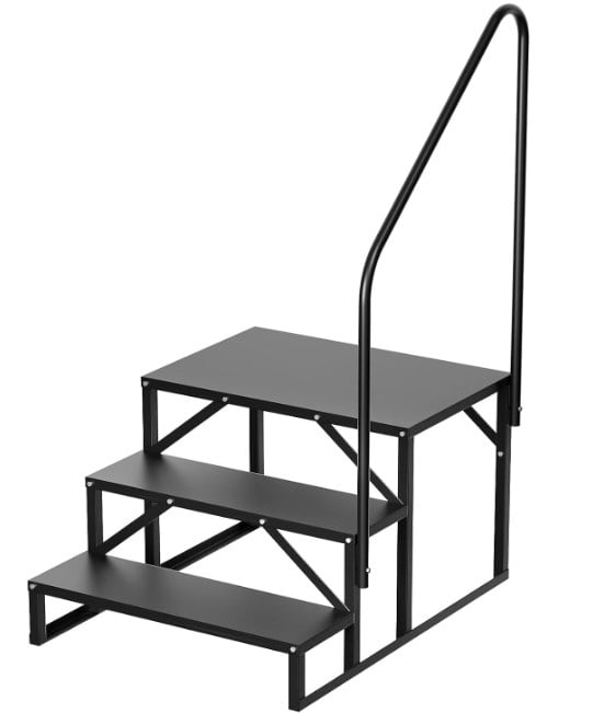 5 Step Rv Ladder Outdoor RV Stairs, RV Steps with Handrail & Anti-Slip Panel - 660lb ...