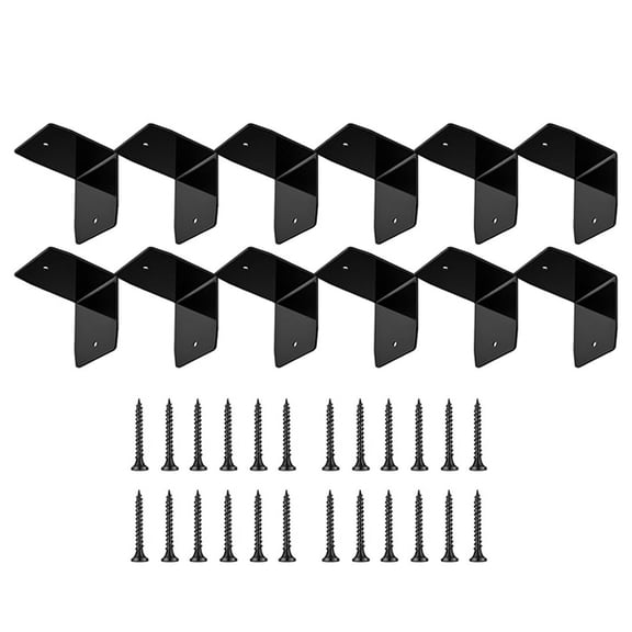Outdoor Rafter Clips Pack Of 12 Black Galvanized Steel Brackets For Gazebo Roofing And Shed Assembly