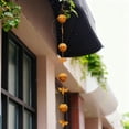 thumbnail image 1 of Outdoor Rain Chain Honeycomb Design Iron Yellow 47.2 in Distressed Decorative Rainwater Catcher for Patio Garden Gutter, 1 of 8