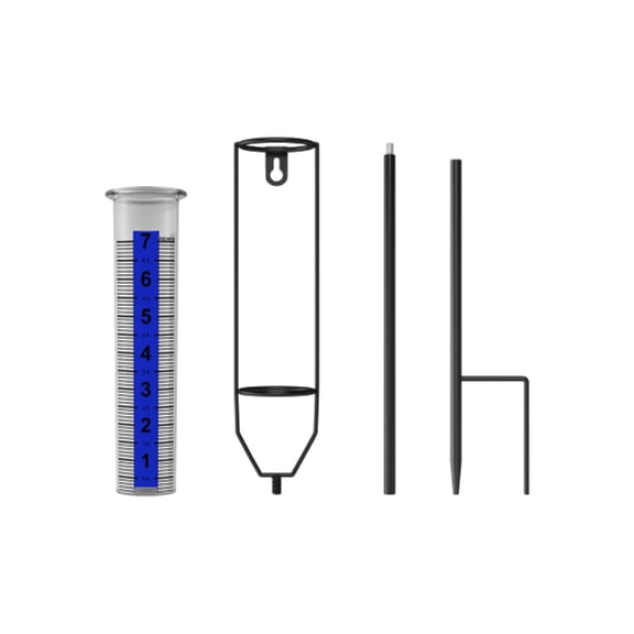 Outdoor Rain Gauge, Freeze-Proof 77cm Large Yard Rain Measuring Tool, Adjustable Height with Stake for Garden, Clear Numbers for Accurate Rainfall Measurement