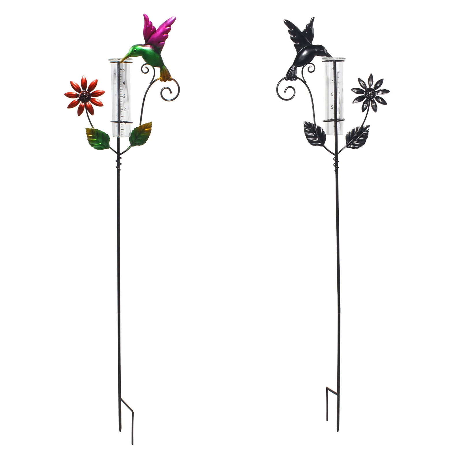 Outdoor Rain Gauge Garden Stake Iron Weather Measuring Tool Decorative Garden Rain Collector Yard Lawn Flower Bed Rainfall Monitoring Tool For Gardening Home Yard Weather Tracking