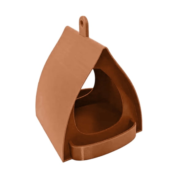 Outdoor Rainproof and Sunproof Bird Feeder, Hut Shape Hanging Wild Bird Feeder with Top Hook, Open Design Weatherproof Bird Food Container for Outside Garden Balcony Backyard