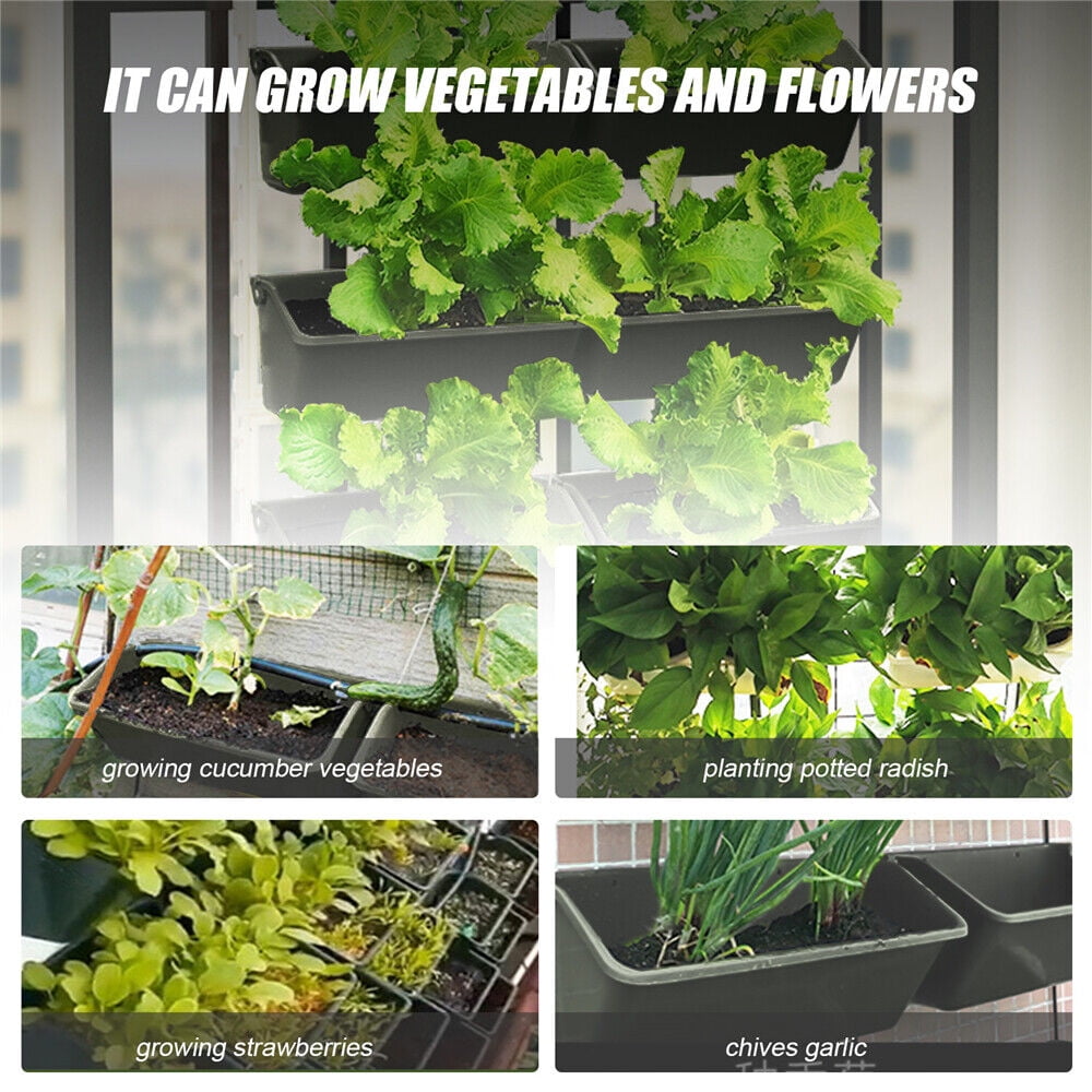 Outdoor Raised Garden Bed 4Tiers Vegetable Elevated Planter Box Herb