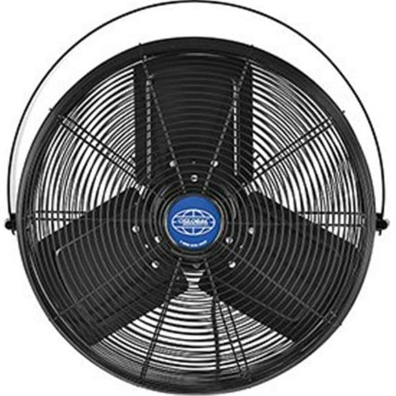 Outdoor Rated Workstation Fan 18 in. Dia. with Yoke Mount, 1 by 3 HP, 120V - Black