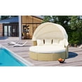 thumbnail image 1 of Outdoor Rattan Daybed | Versatile Canopy and Adjustable Table Function | Weather - Resistant Metal Frame | Five Foam - Filled Pillows, 1 of 7
