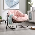 thumbnail image 1 of Outdoor Rattan Rocking Chair,Padded Cushion Rocker Recliner Chair Outdoor for Front Porch, Living Room, Patio, Garden, Pink, 1 of 7