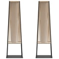 thumbnail image 1 of Outdoor Rattan Solar Floor Lamp Set of 2 -  Natural, 1 of 8