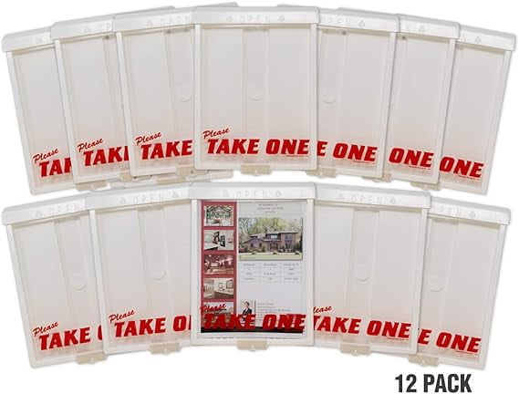 Outdoor Real Estate Brochure Box with Snap Shut Lid, Take One Document ...