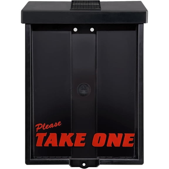 Outdoor Real Estate Brochure Box with Solar Lighted Lid, Take One Document Holder Can Hold 100, 8.5 x 11 Documents, Flyers, Literature and Other Outdoor Marketing Needs