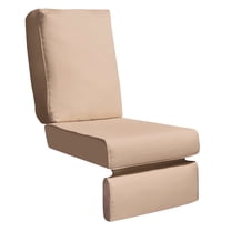 Umi Patio 1PC Outdoor Recliner Replacement Cushion, All-Weather Fade-Resistant Fabric, Khaki, for Wicker Patio Chairs