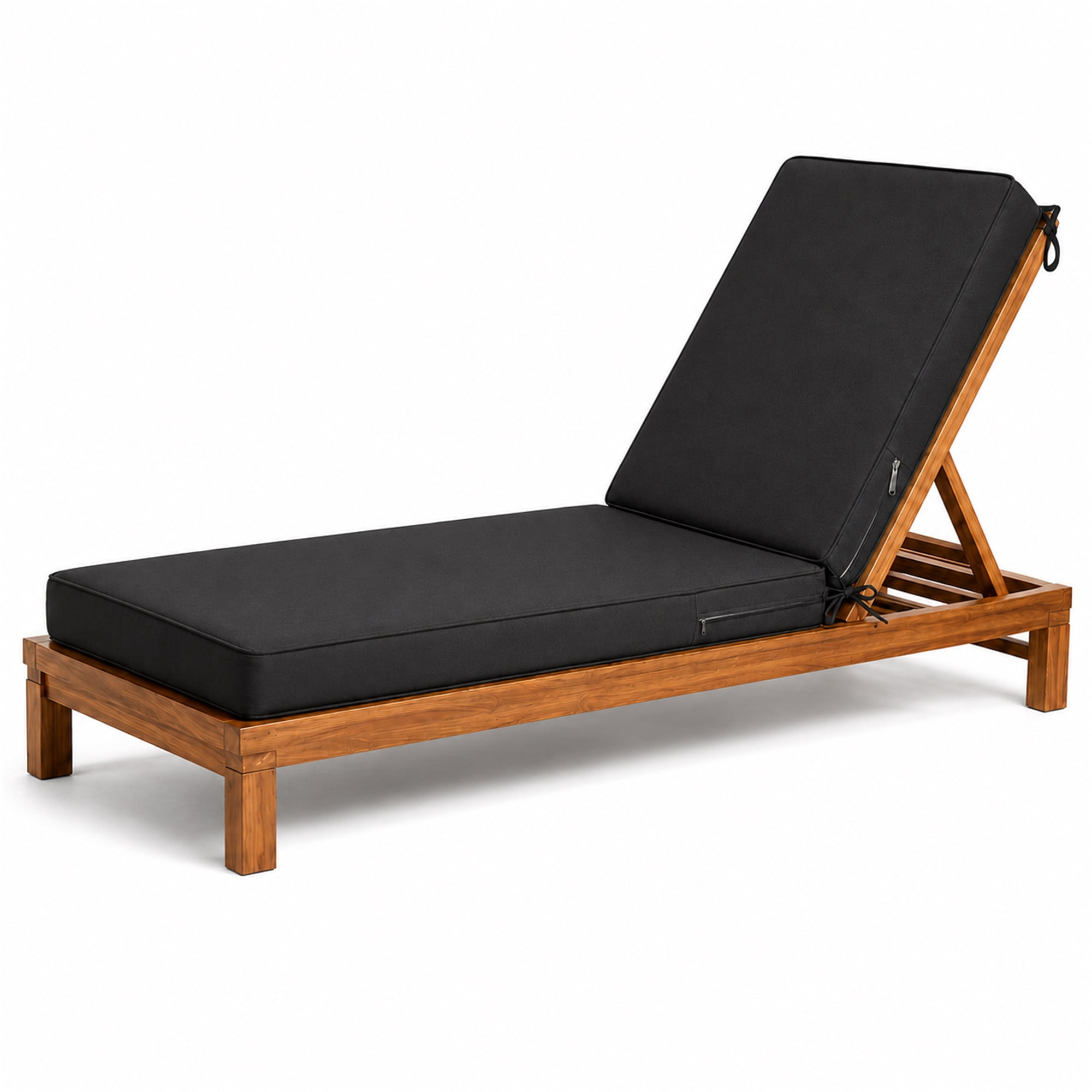 Millsilo Outdoor Chaise Lounge Cushion, 72" x 21" x 3" Patio Lounge Chair Cushion, Water-Resistant UV-Protected Replacement Cushion with High Density Foam, Black