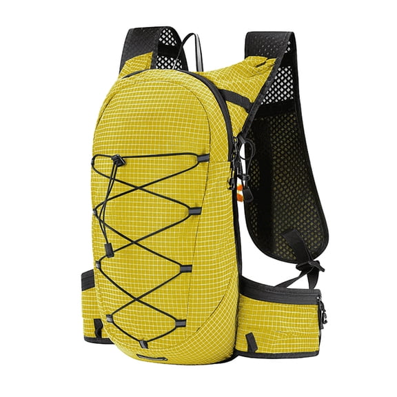Outdoor Recreation Cycling Hydration Backpack Lightweight Breathable PU Material, Reflective Strips, Whistle, Survival Kit, Water Bladder Pack for Riding, Hiking, Camping