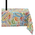 thumbnail image 1 of Outdoor Rectangle Tablecloth, Decorative Water-Repellent and Fade Resistant Table Covers with Umbrella Hole, Patio Table Cloth with Zipper for Oblong Table Use, 60×84 Inch, Paisley Multi, 1 of 6