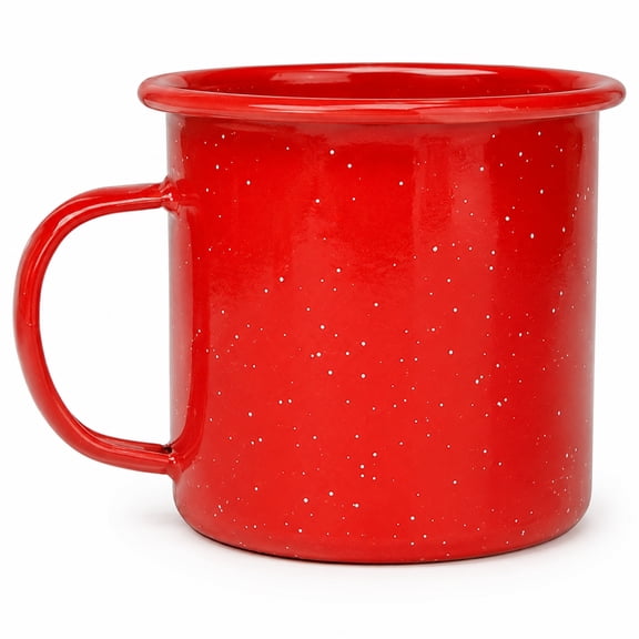 Outdoor Red Enamel Mug 16 Oz Great For Hot Coffee Or Cold Refreshments