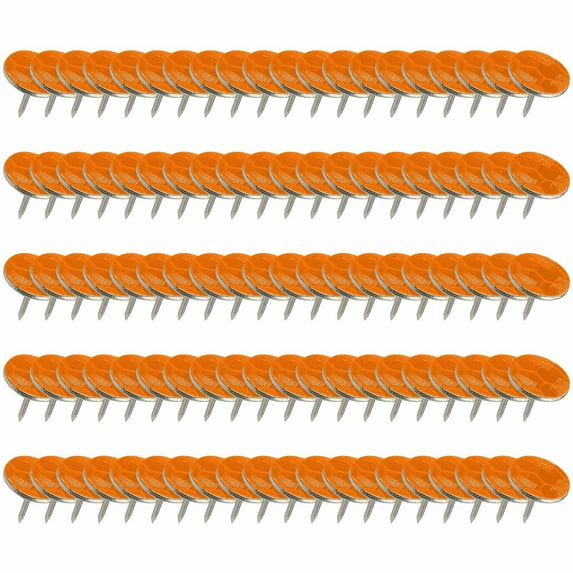 Outdoor Reflective Marker 100 Pack Flat Head Nails Five Color Honeycomb Trail Tack Highly Visible Day Night Easy Carry for Camping Hiking