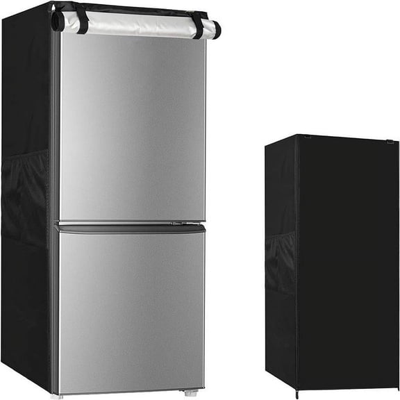 Outdoor Refrigerator Cover ,Waterproof Upright Freezer Cover for Protecting Upright Freezers/Beverage Refrigerator | Refrigerator Cover