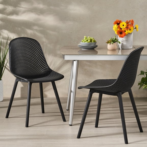 Outdoor Relax Seat - Posey In Black With Weather- Feature And Classy Style Posey Chair Seating Polypropylene, Weather-, Chic Diamond Mesh Design