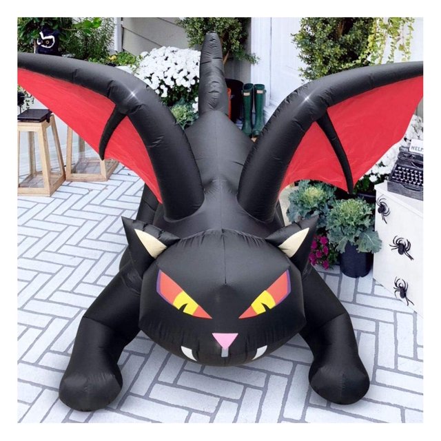 Outdoor Renaissance Festival Decorations Inflatables Yard Blow Up Decor Lawn Light Up Dragon Cat