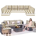 thumbnail image 1 of Outdoor Replacement Cushions for Patio Furniture,14-Piece Patio Water-Resistant Replacement Sofa Cushions Fits 6-seat Sectional Rattan Conversation Set,Liner&Cover, 1 of 6