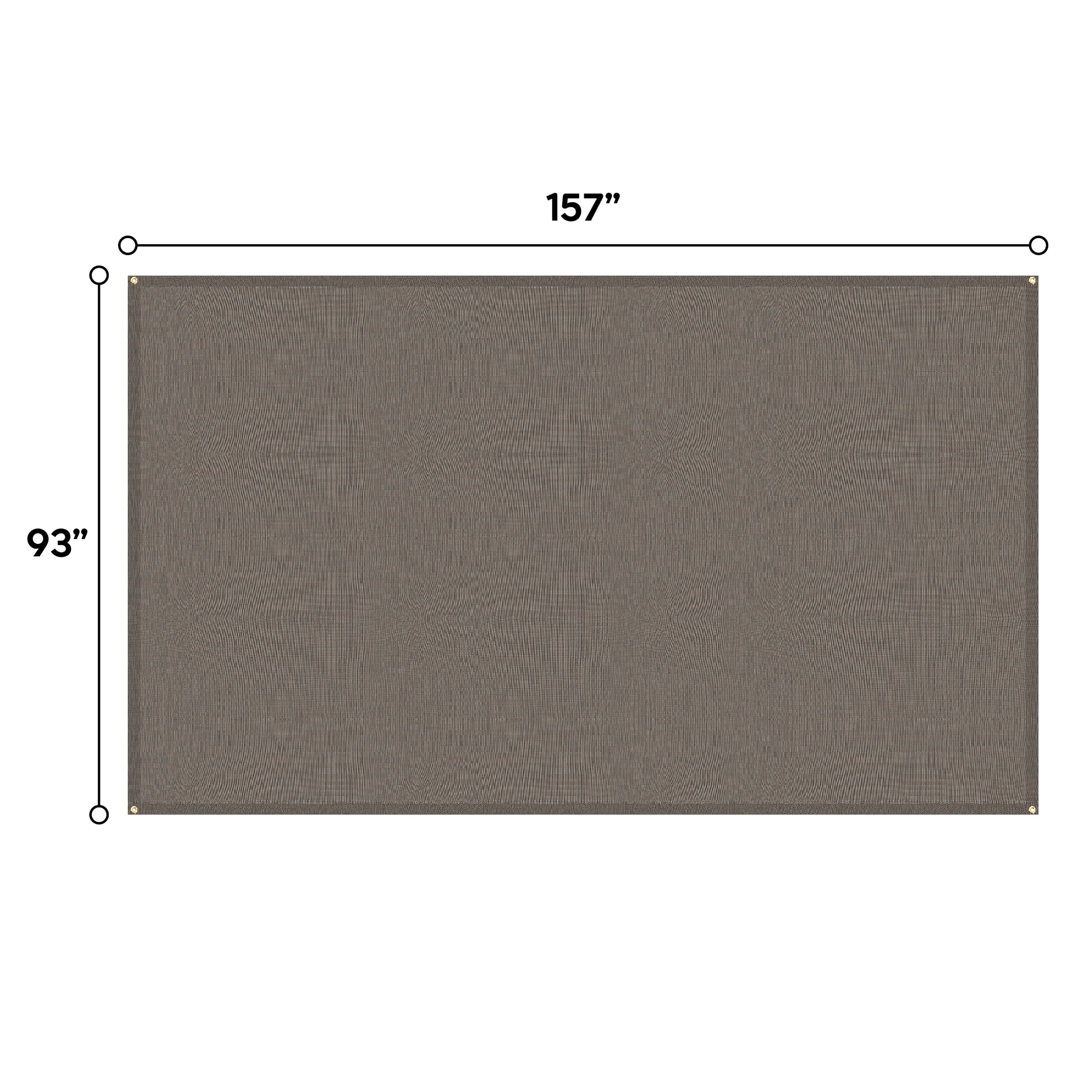 Outdoor Replacement Pergola Sun Shade Cover Cloth Patio Canopy HDPE Permeable with Grommets (13' x 7.7', Brown)