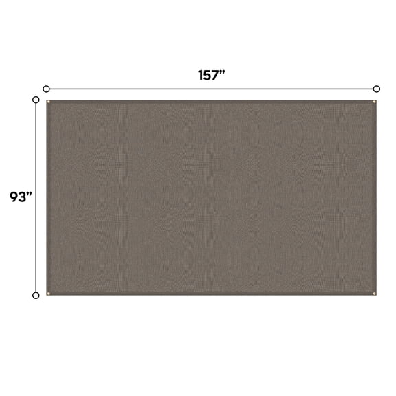Outdoor Replacement Pergola Sun Shade Cover Cloth Patio Canopy HDPE Permeable with Grommets (13' x 7.7', Brown)