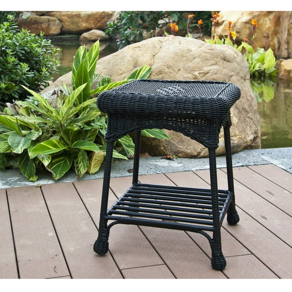 Outdoor Resin Wicker End Table by Jeco