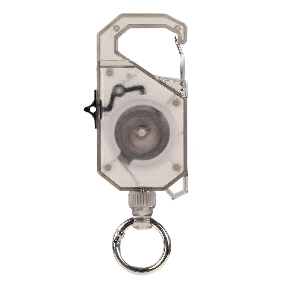 Sliding Container Keychain 120cm Heavy Duty Retractable Carabiner Keychain With Sliding Lock For ...