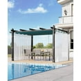 thumbnail image 1 of Outdoor Retractable Pergola with Sun Shade Canopy, 10' X 10'/10' X 13'  Patio Metal Shelter for Garden Porch Beach Pavilion Grill Gazebo, Modern Yard Grape Trellis Pergola, 1 of 5