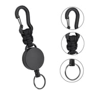 Outdoor Retractable Rope Carabiner Keychain Paracord Lanyard Keychain Clip for Climbing, Camping, Hiking, Backpacking
