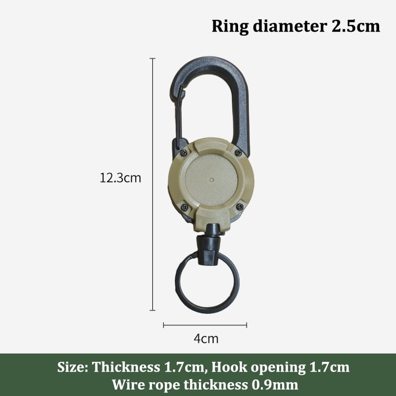 Outdoor Retractable Wire Rope Retractable Keychain Reel Retractable Key ...