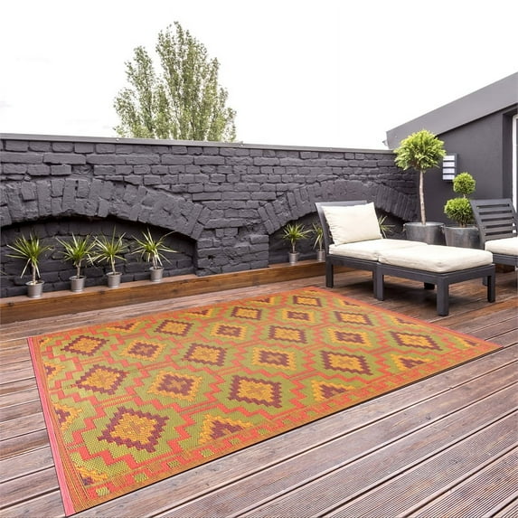 Outdoor Reversible Area Rug - 4x6 - Arizona - Multi