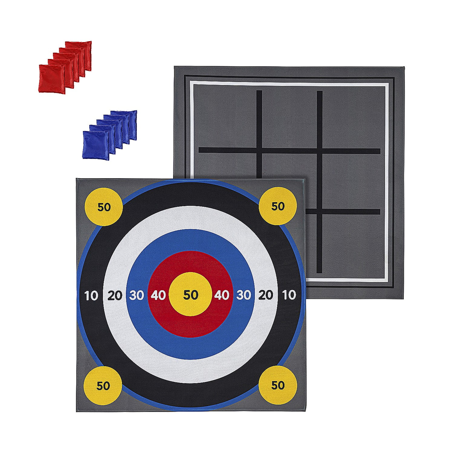 Row Target Outdoor Reversible Game Set with Storage Bag, Three In A Row/Target ...