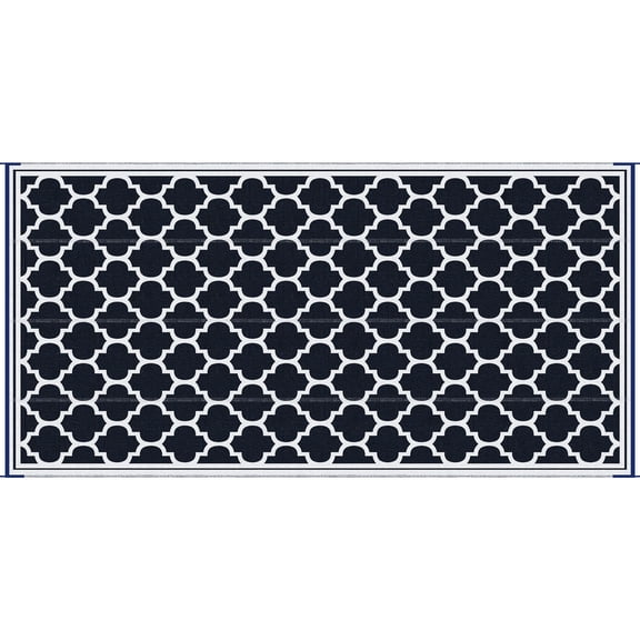 Outdoor Reversible Rug | Waterproof for Patio, RV, Camping | 100% Polypropylene Construction | Easy Clean & Stake in Place