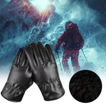 Outdoor Riding Gloves, Winter Warm Gloves, Split-Finger Windproof Ski Gloves, Men's Winter Cashmeres Warm And Thick Driving And Riding Windproof Cold Heat Motorcycle Touchs Screen Gloves