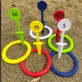thumbnail image 1 of Outdoor Ring Toss Game for Kids - 6 Colorful Rings with 2 Target Cones for Beach, Lawn & Backyard Fun - Develops Hand-Eye Coordination & Motor Skills - Ideal Outdoor Toy for Family Party Games, 1 of 5