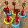 thumbnail image 1 of Outdoor Ring Toss Game for Kids - 6 Colorful Rings with 2 Target Cones for Beach, Lawn & Backyard Fun - Develops Hand-Eye Coordination & Motor Skills - Ideal Outdoor Toy for Family Party Games, 1 of 5