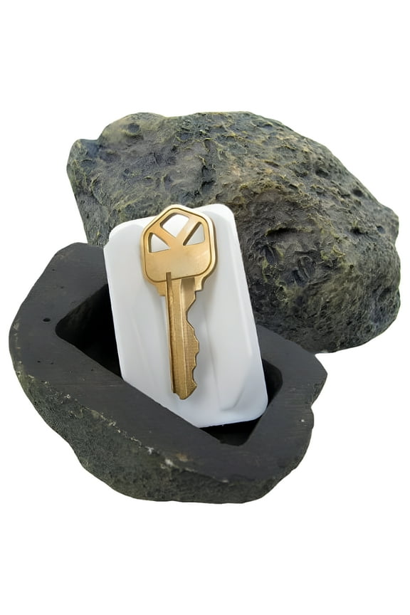 Hide-a-Key Fake Rock Key Case, Grey