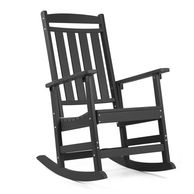 Outdoor Rocking Chair,All Weather Resistant Poly Lumber Outdoor Rocking