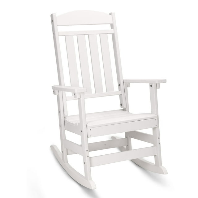 Outdoor Rocking Chair,All Weather Resistant Poly Lumber Outdoor Rocking ...