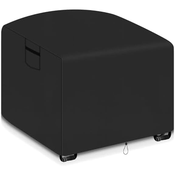 Outdoor Rocking Chair Cover, Upgraded 600D Heavy Duty Oxford Cloth Patio Egg Rocking Chair Cover, UV Protection & Windproof, Waterproof Papasan Chair Cover, Fits up to 46x38x19in (Black)