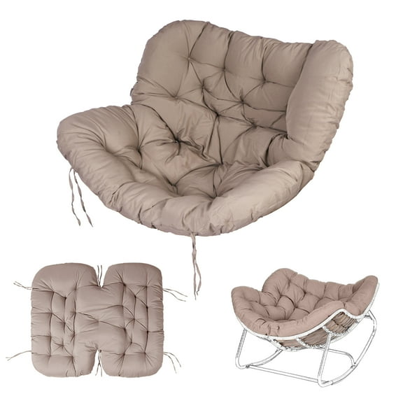 Outdoor Rocking Chair Cushions 6.3" Thick, Waterproof Papasan Chair Cushion, Fade-Resistant Patio Egg Lounge Chair Cushions for Indoor Outdoor Garden, Porch, Balcony