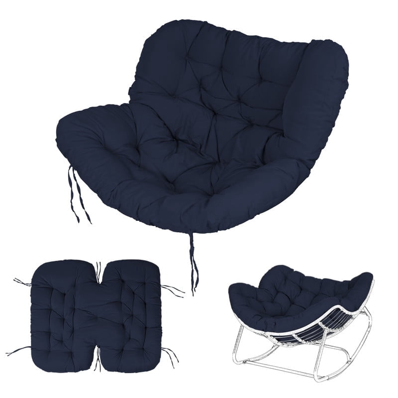 Outdoor Rocking Chair Cushions 6.3" Thick, Waterproof Papasan Chair Cushion, Fade-Resistant Patio Egg Lounge Chair Cushions for Indoor Outdoor Garden, Porch, Balcony