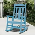thumbnail image 1 of Outdoor Rocking Chair, High Back Porch Rocker Chair, All Weather Resistant HDPE Oversized Adirondack Rocking Chairs for Patio, Garden, Lawn, Indoor，Light Blue, 1 of 4