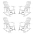 Outdoor Rocking Chair Set of 4,Adirondack Rocking Chair,Patio Rocker